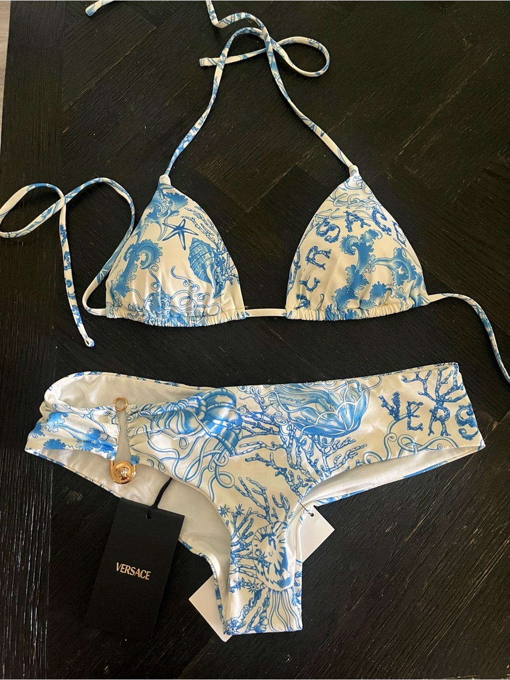 Versace women’s Sea Motif  Bikini size 2 NWT